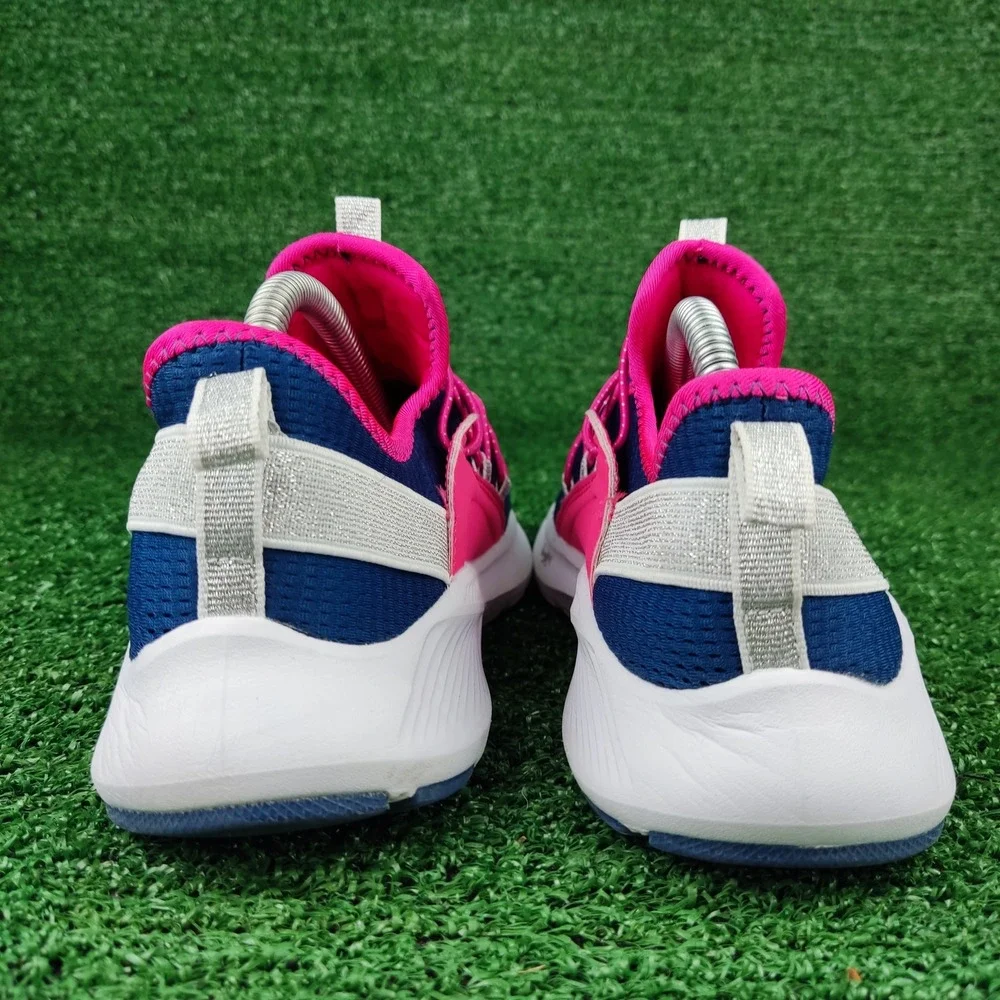 Athletic Works Sneakers Kids Size 3 Blue Pink GMAW24CA023 Slip On Athletic Shoes